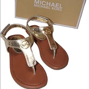 MICHAEL KORS Girls Gold Sandals!